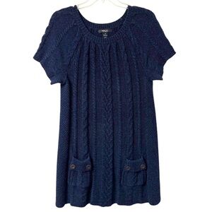 Style & Co Navy Cable Knit Tunic Sweater
Size 1X